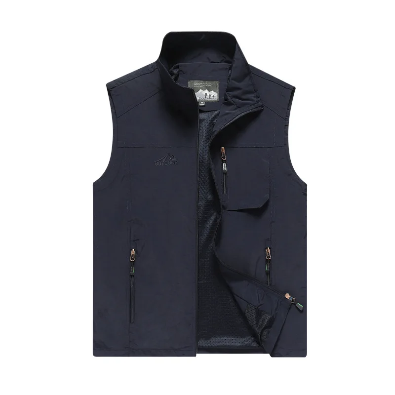 7xl 6xl 5xl Men Casual Sleeveless Vest Hip Hop Waistcoat Thin Outerwear 4 Colors Plus Size Man Summer Coat