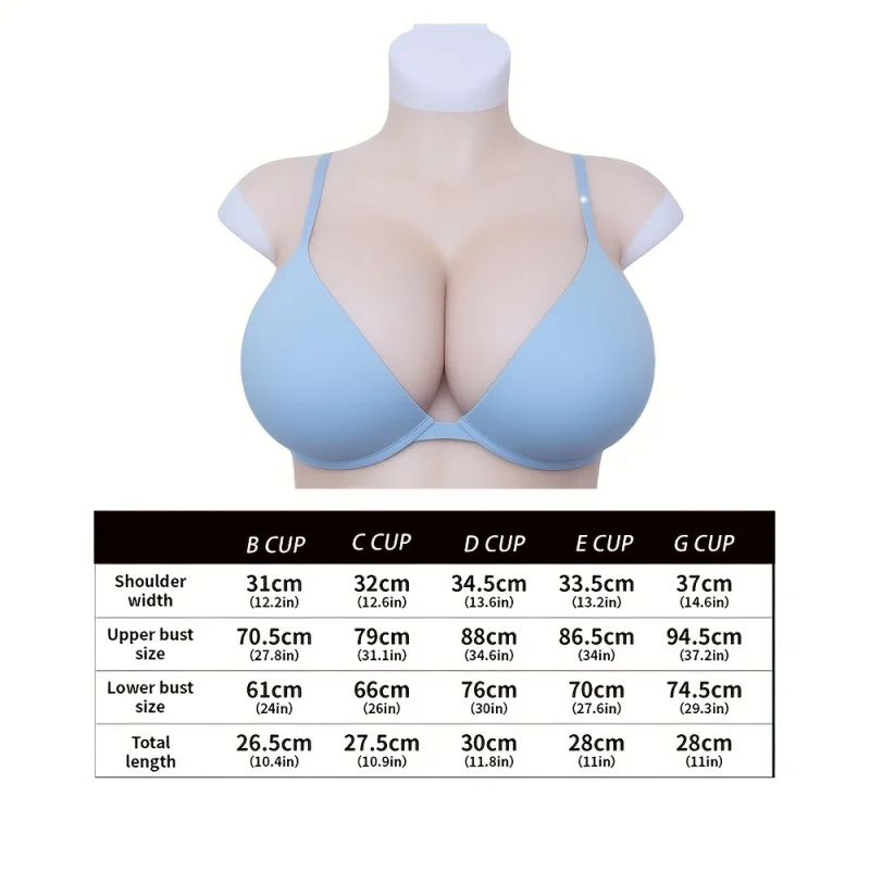 CDEG Silicone Breast Cup Mold, Realistic Touch, Suitable for Transgender Role-playing, Cosplay, Shaping Bodysuits And Bras