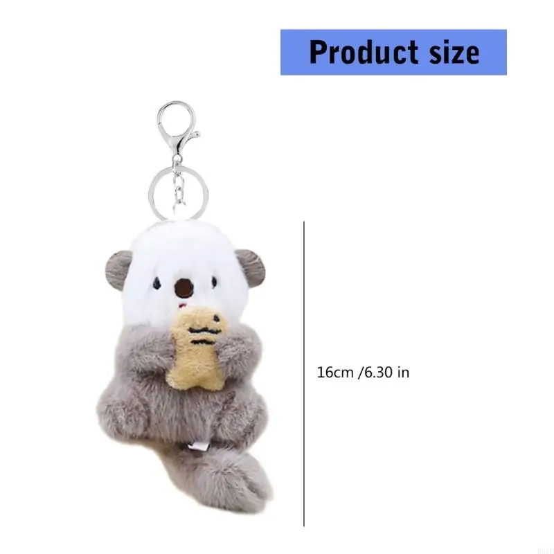 E8FB Animal Themed Keyring Cartoon Cartoon Charm Bag Bag Bag Holder Great Gift для семьи и коллег.