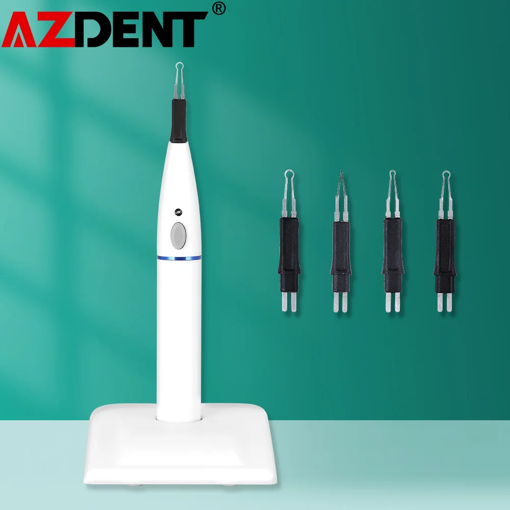 Azdent dental sem fio gutta percha dente cortador de goma com 4 dicas