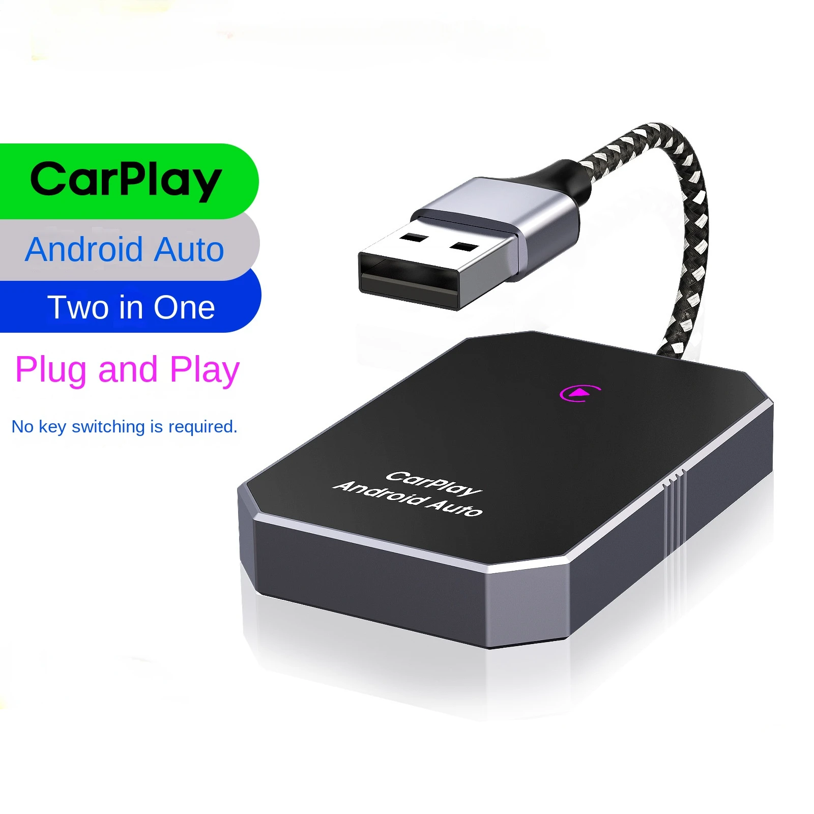 Wireless Carplay Adapter Android Auto Vehicle Interconnection Switching Box Wireless Carplay Converter