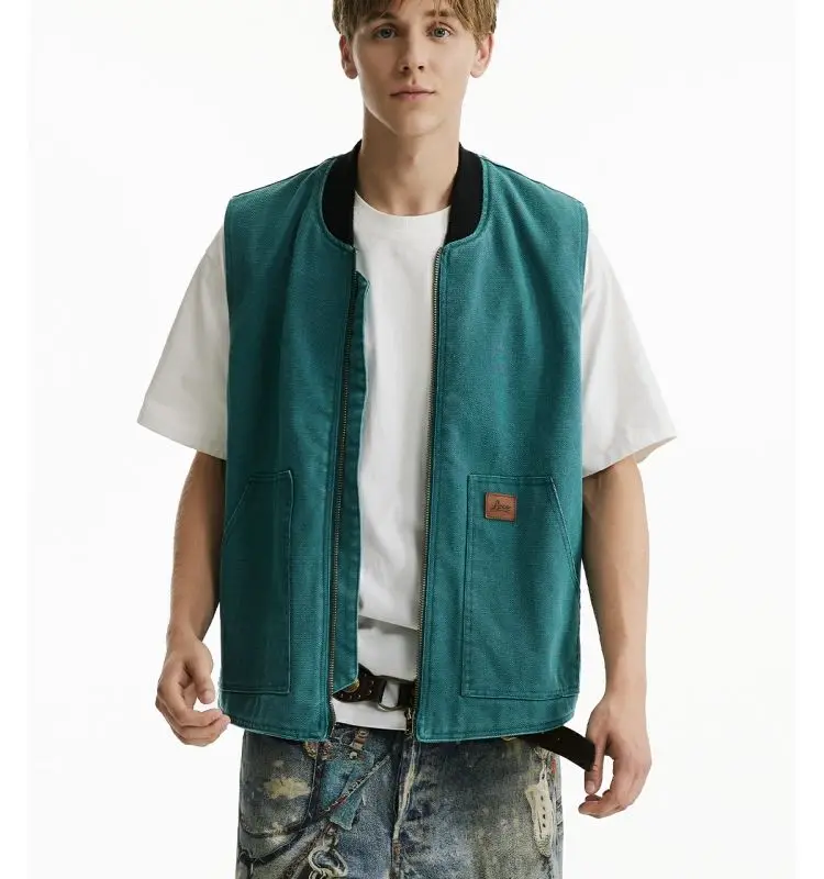 

Vests Waistcoats Thin Womens Vest Fleece Autumn Quilted Button-Up Stand Collar Elastic Corduroy Multi-Layers Patchwork All-Match