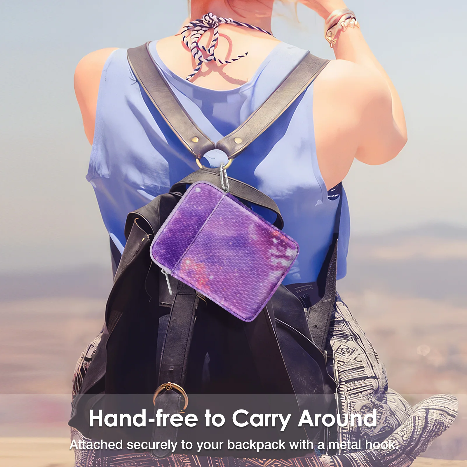 โมโค เอปิด Ereader Sleeve Case สำหรับ 6-7 นิ้ว Ereader แท็บเล็ตกระเป๋าป้องกันกระเป๋าพร้อมคาราบิเนอร์