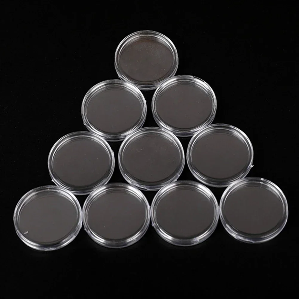 100pcs 30mm Clear Coin portacapsule Storage Box Case per Coin Medal Collectable Box Case Capsule scatole di protezione contenitore