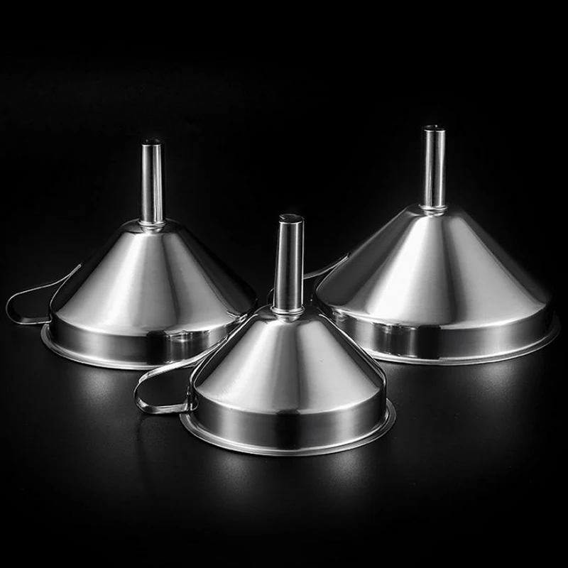 1Pc Metal Funnel For Canning Kitchen Tools Kitchen Accessories Wide Mouth Funnels Bar Wine Beer Oil Flask Funnel