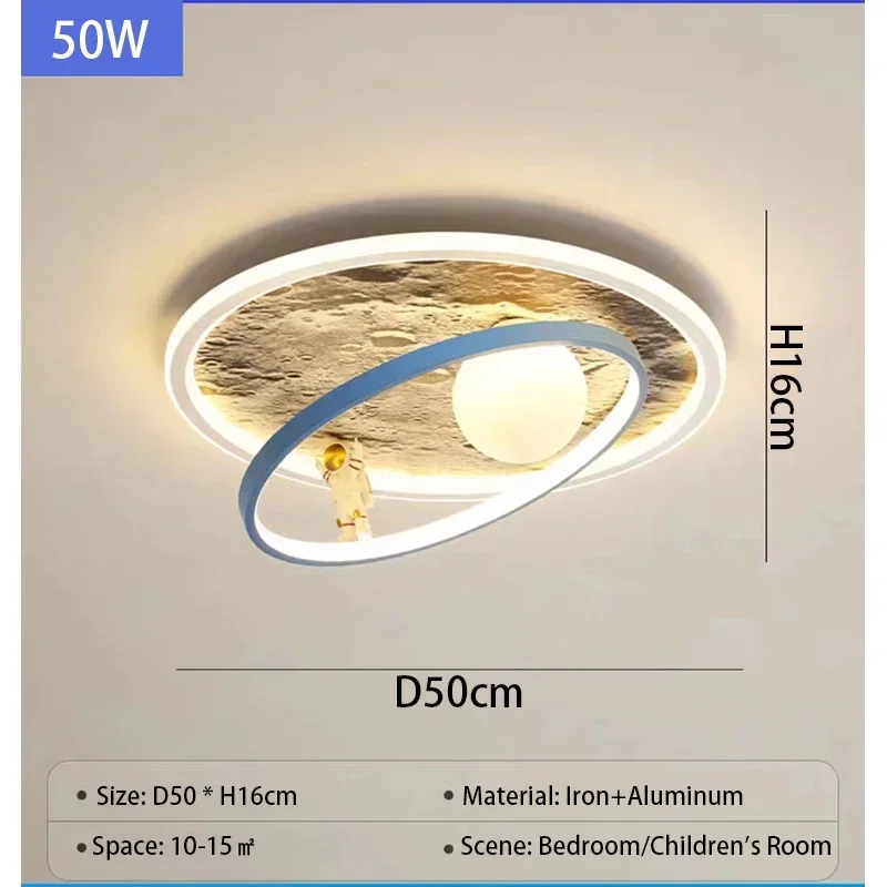 Imagem -06 - Luz de Teto Led para Astronautas Nórdicos Eletrodomésticos Lâmpada para Quarto Quarto de Crianças Planeta Decoração do Lar 2023 Novo