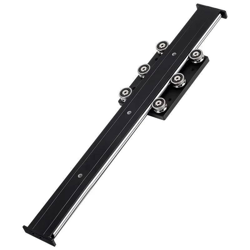 Display Cabinet Suspension Slide Hidden Aluminum Alloy Invisible Double Axis Bottom Support Translation Drawing Slide Rail
