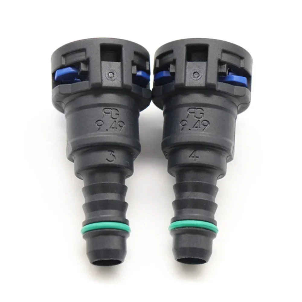

2PCS New 9.49mm ID8 10x8 180° Fuel Line Hose Pipe Quick Release Female Connector