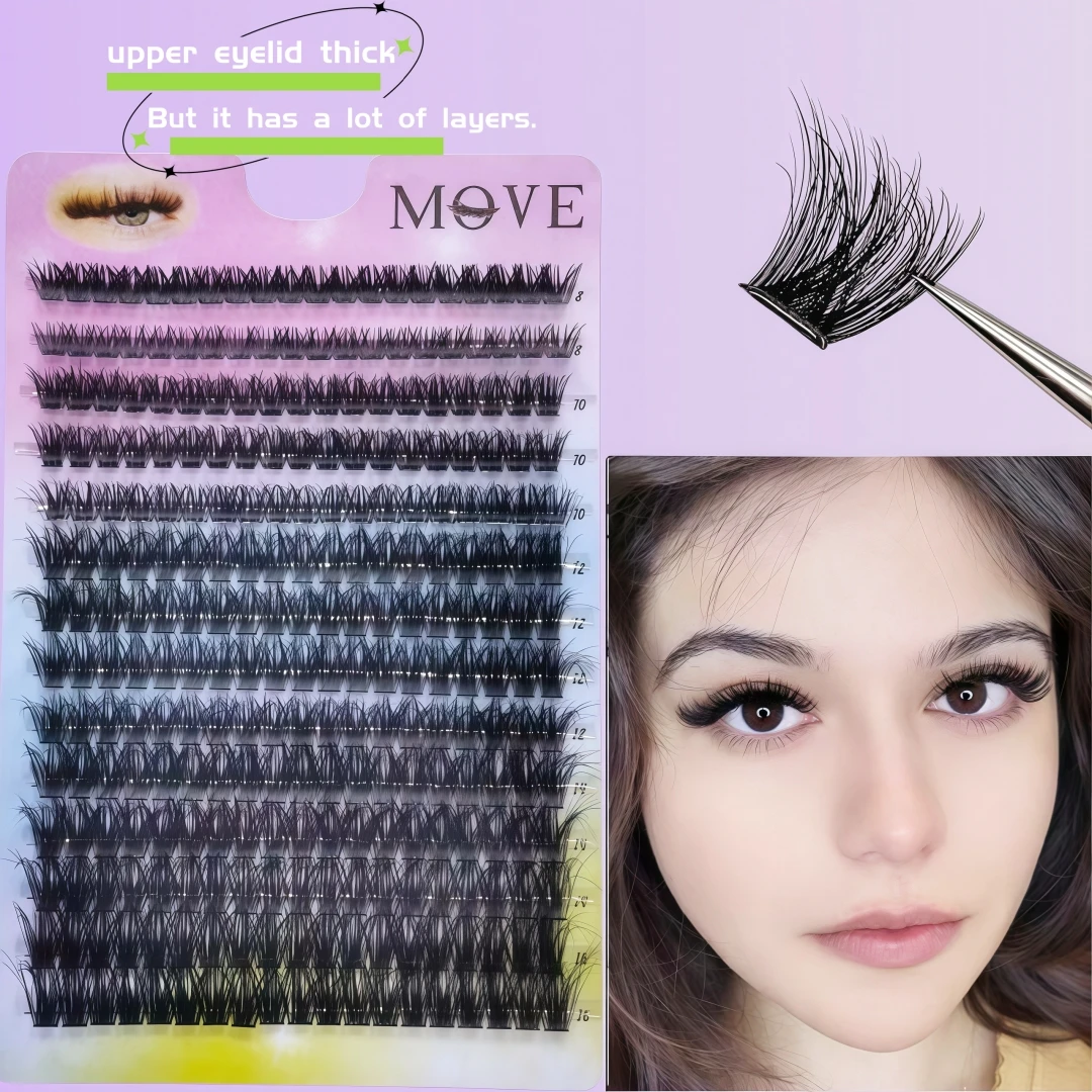 60D Mixed Length 280 Pieces Tray D Curl Individual Eyelashes, Fine Soft Fluffy Mink-like Lash Extensions, Suitable For Daily Mak