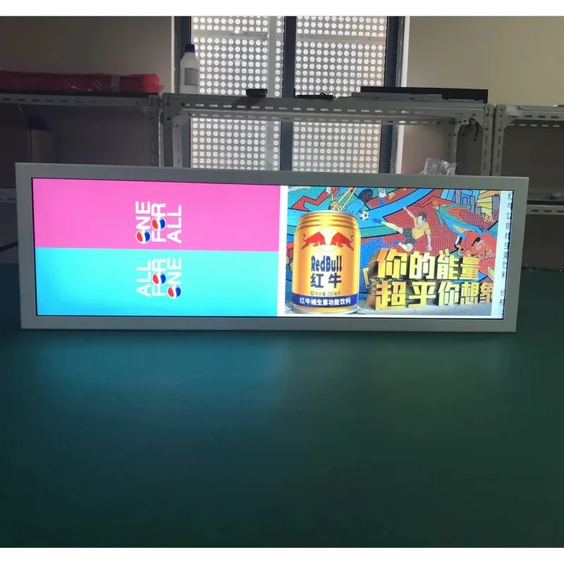 Indoor Android System 49.5 Inch Ultra Wide Stretched Bar LCD Advertising Display