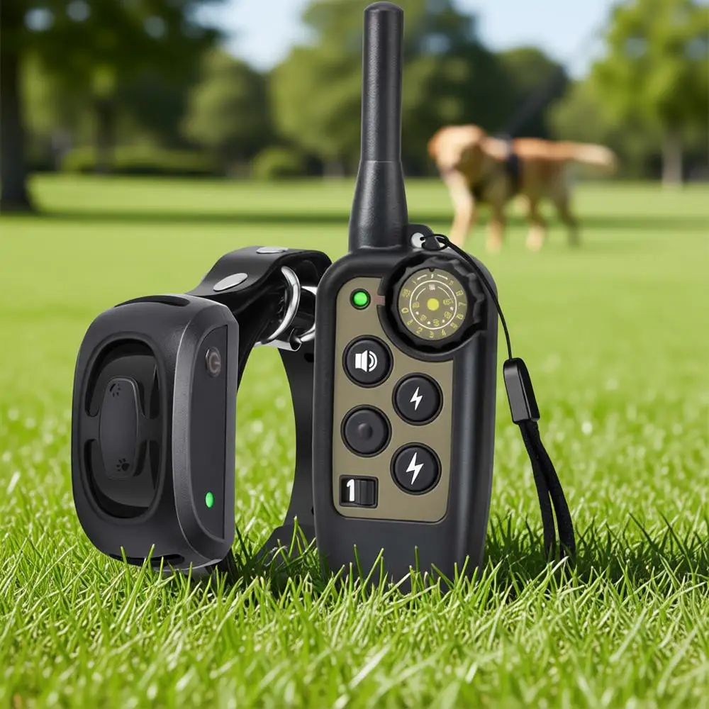 

Dog Training Collar with Remote Control, Medium & Large, Waterproof Rechargeable, 4 Training Modes (Vibration/Safe Shock) with A