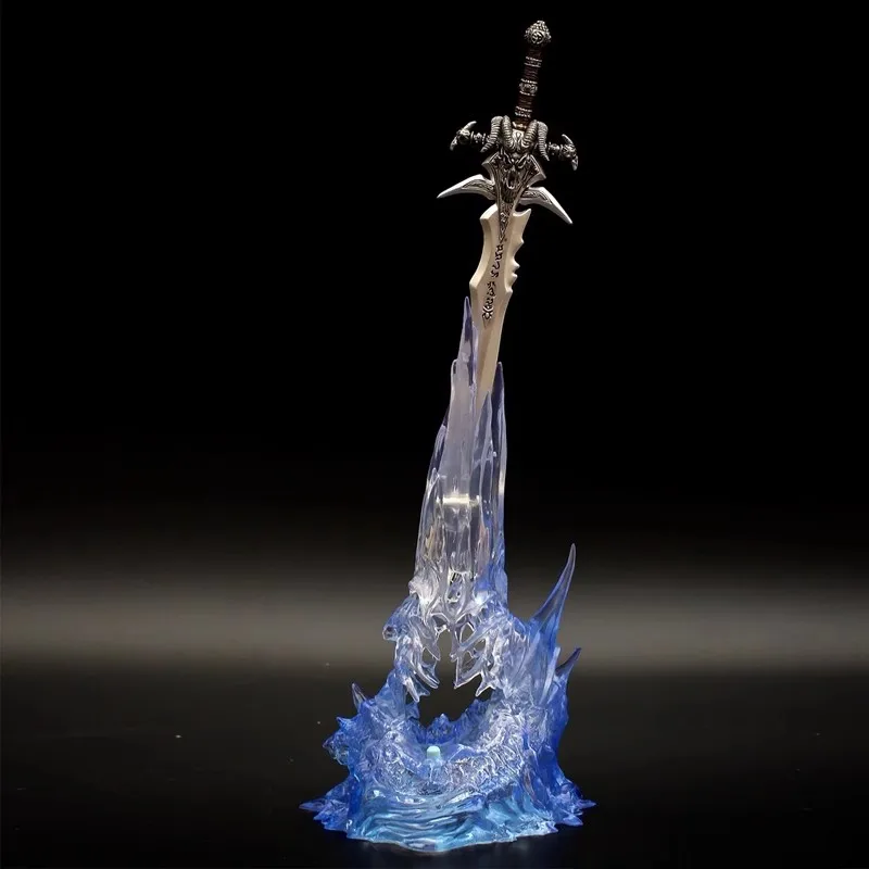 

LED Light Statue Collectible Model PVC Toy Game WOW Lich King Sword Frostmourne Action Figure Kids Child Gift