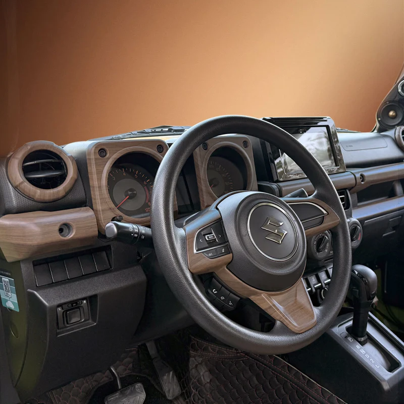 

For Suzuki Jimny JB64 JB74 JC74 Car Styling Interior Central Console Panel Decoration Sticker Wood Grain Pattern Cover Trim