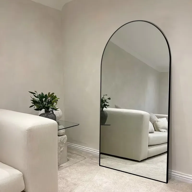 Simple Stylish Arch Design Full Length Floor Mirror for Room Walls Best Selling Manufacturer Direct
