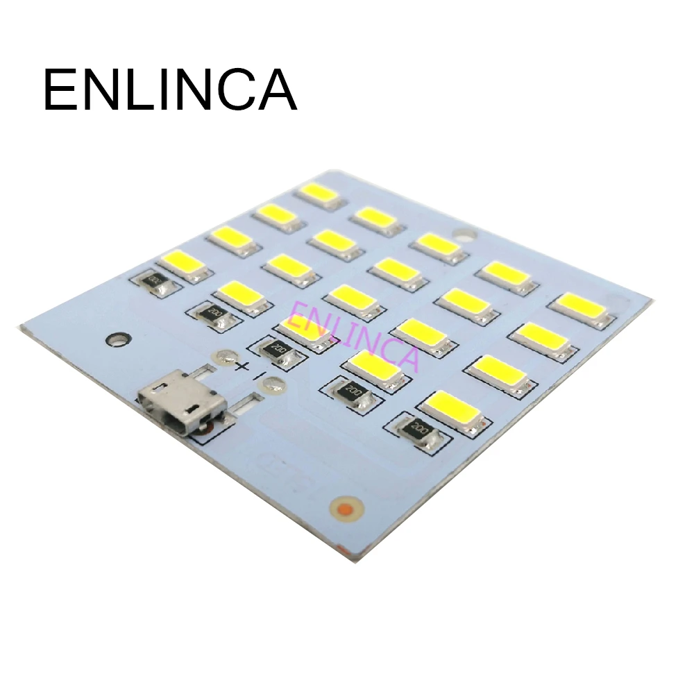 High Quality 5730 Smd 5V 430mA~470mA White Mirco Usb 5730 LED Lighting Panel USB Mobile Light Emergency Light