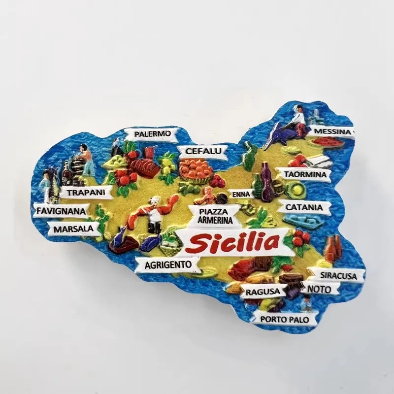 Italy Fridge Magnets Lago Di Garda Sicilia Lago Como Verona Taormina Travelling Souvenirs Home Decor Refrigerator Stickers Gifts