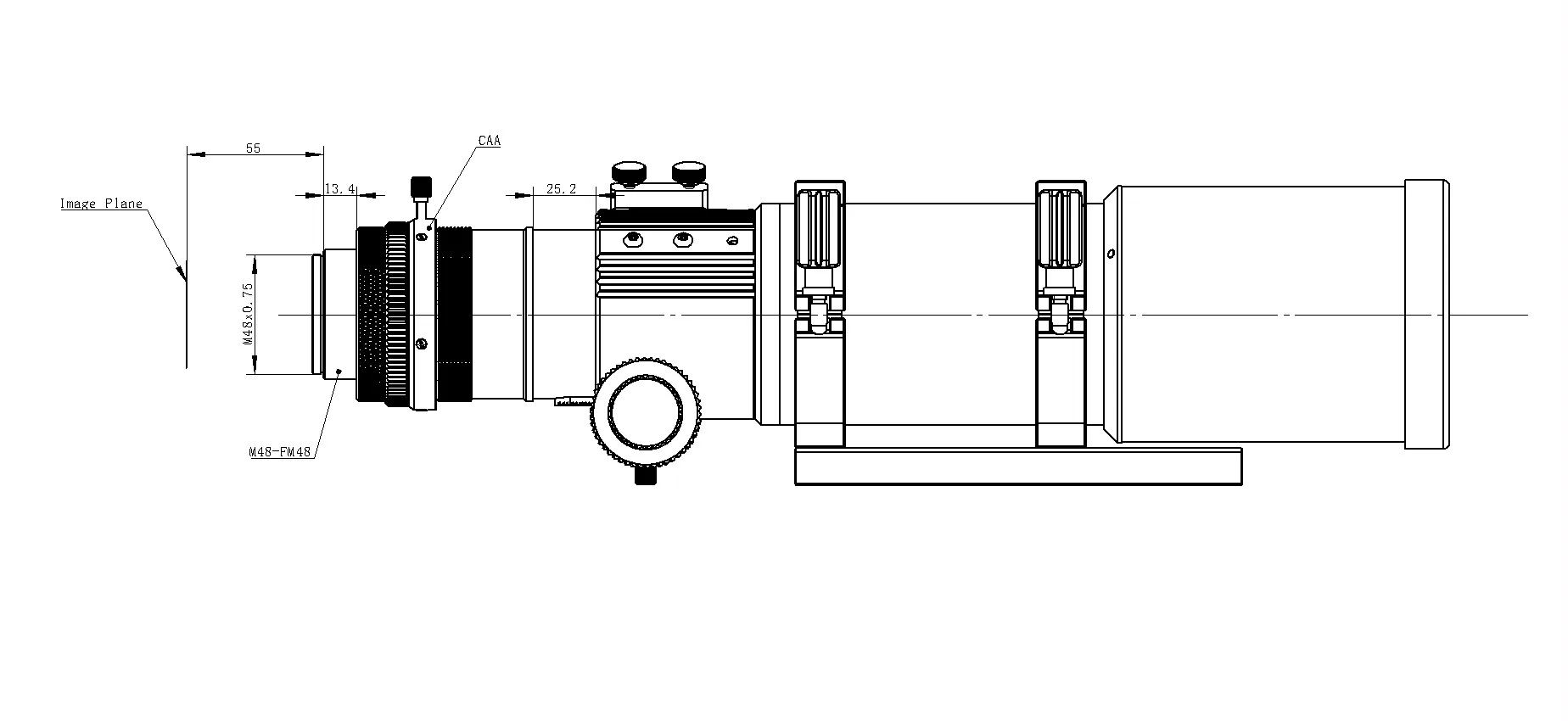 Svbony SV550 80mm Apertur APO Triplet-Refraktor und schnelles f/6 Brennweitenverhältnis Großartiges Reise-Teleskop für Deep-Sky-Beobachtung – Detail 9