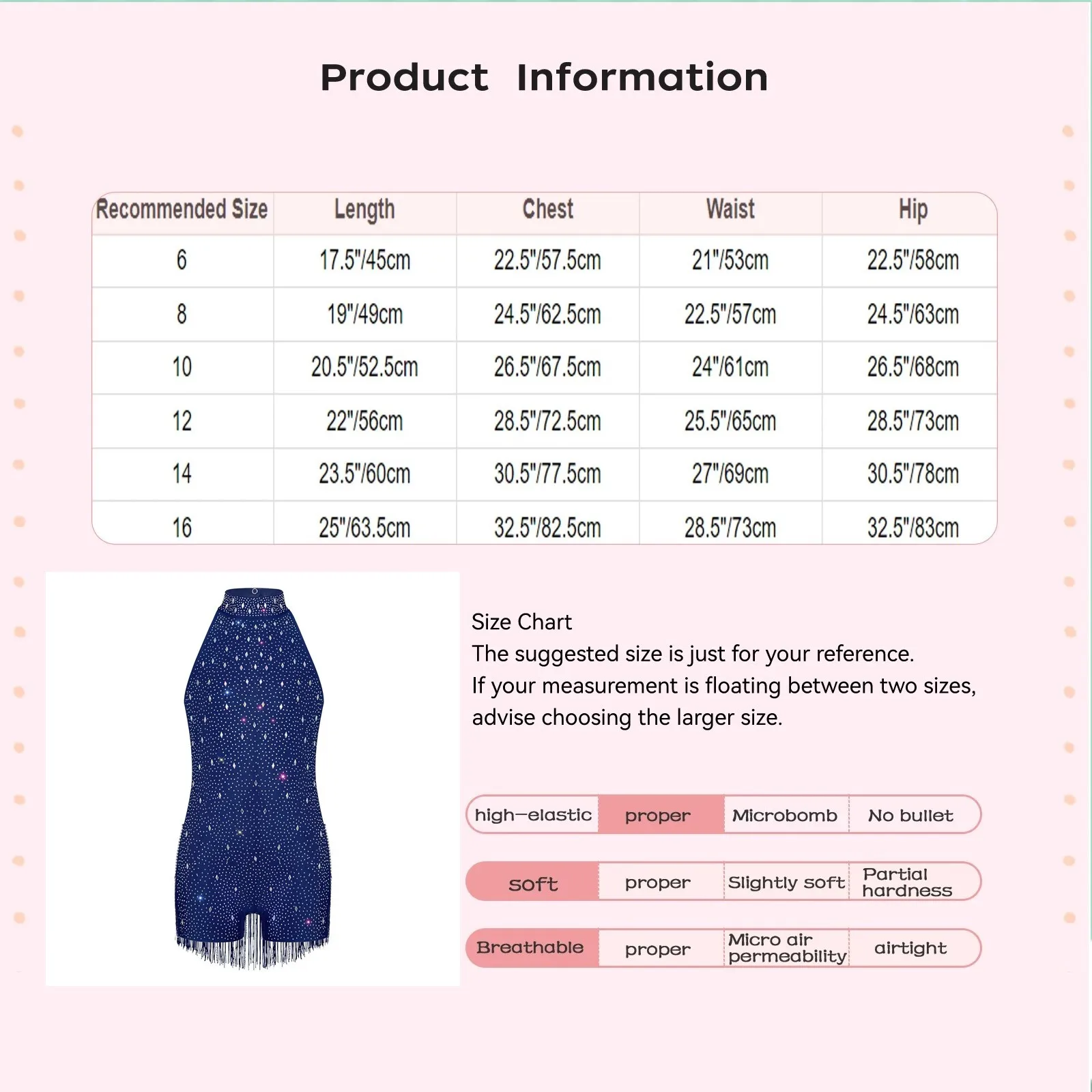 Dziecięcy kombinezon do tańca jazzowego z frędzlami, strój do tanga, cha-cha, latynoamerykańskich tańców, kostiumy sceniczne, body bez rękawów z wiązaniem na szyi, zdobione cyrkoniami.