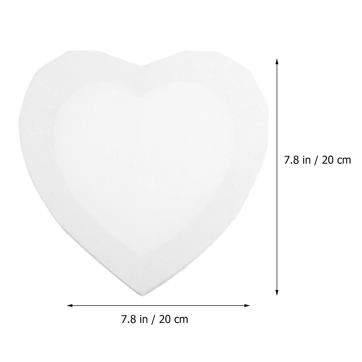 

2 Pcs Heart Shaped Canvas Frame Panels Durable Wood Cotton Small Canvases for Painting Drawing Board Creative Art Gifts