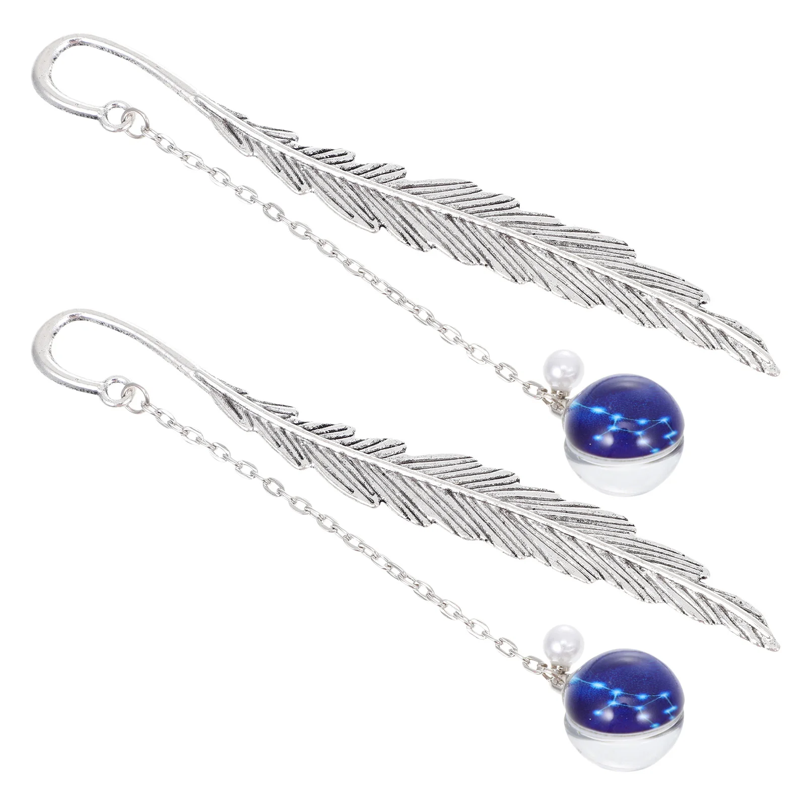 2 個発光ブックマーク金属絶妙なブックマークギフト軽量ストレージ読書が簡単