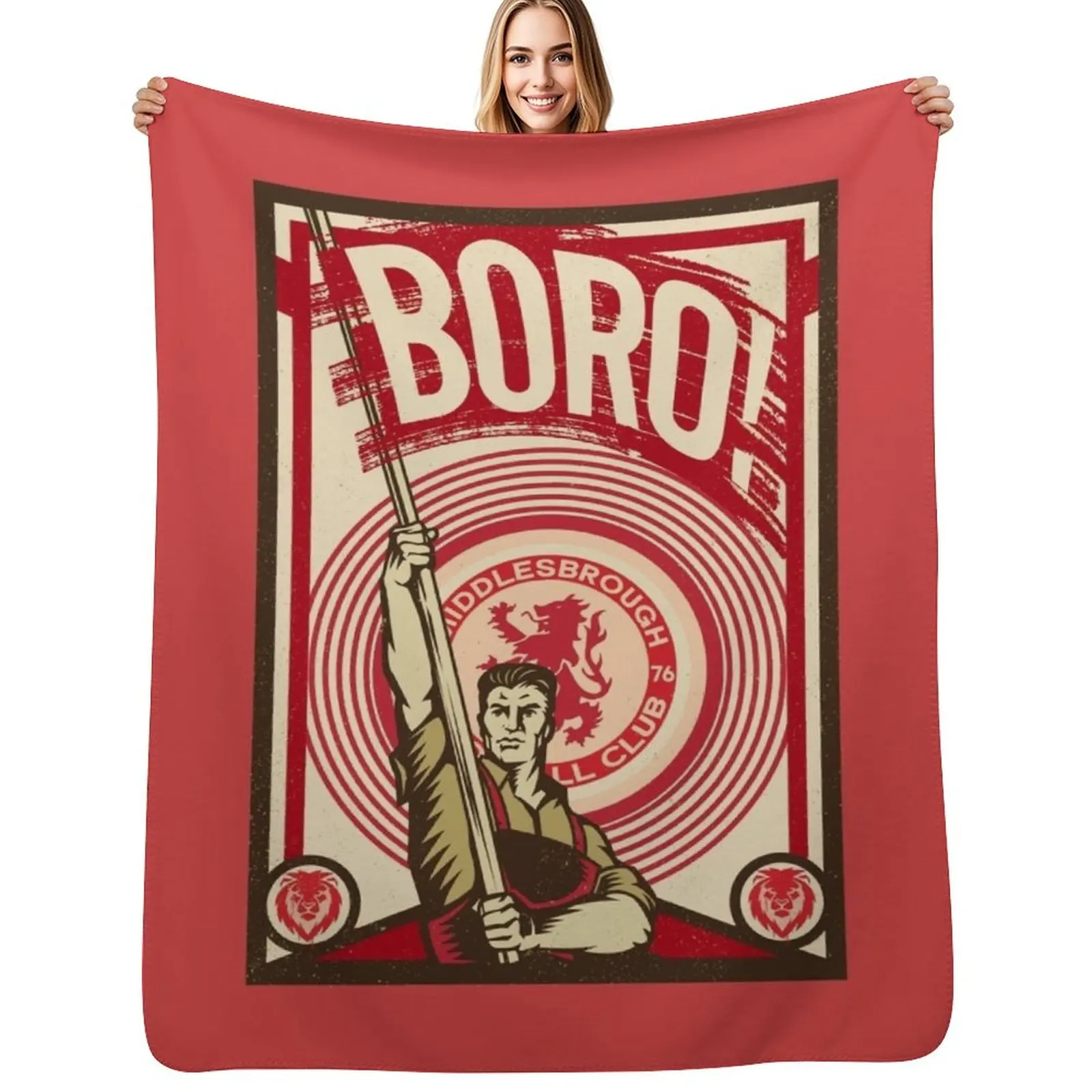 

Middlesbrough The Boro Throw Blanket Vintage Blankets For Baby Thin warm for winter Blankets