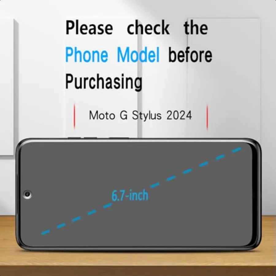 Slanku Confezione da 3 Vetro Temperato per Moto G Stylus 5G 2024 Protezione Dello Schermo Sensibilità Tattile Resistente ai Graffi Custodia Senza Bolle Fr