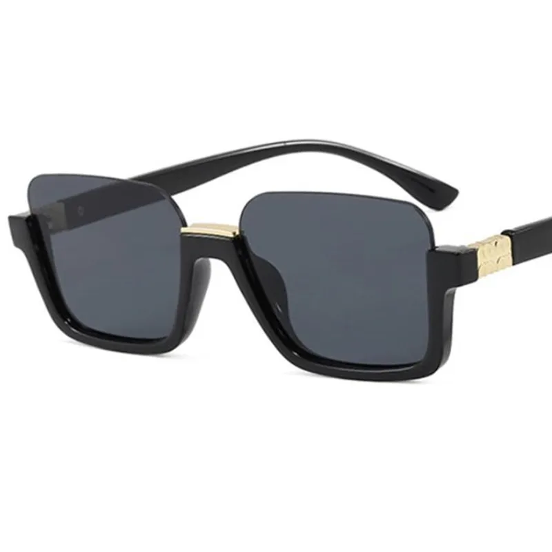 Oculos-de-sol-fashion-unissex-Oculos-anti-uv-Oculos-retangulares-ornamentais-retro-Oculos-de-sol-semi-rimless