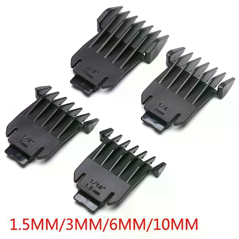 /ACR/4PCS T9 Universal Hair Clipper Limit Comb Guide Sets 1.5mm/3mm/6mm/10mm Limit Calipers Trimmer Guards Hairdressing Tools