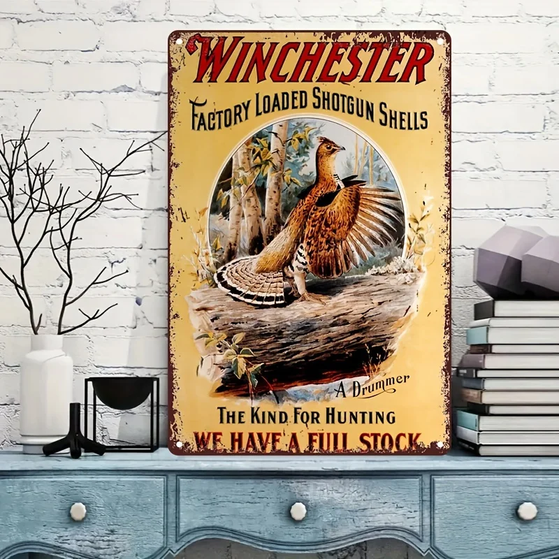 One Iron Wter Factory Loaded Shotgun - Hunting Type We Have Complete Vintage Poster Inventory Including Art Posters, Metal Sign