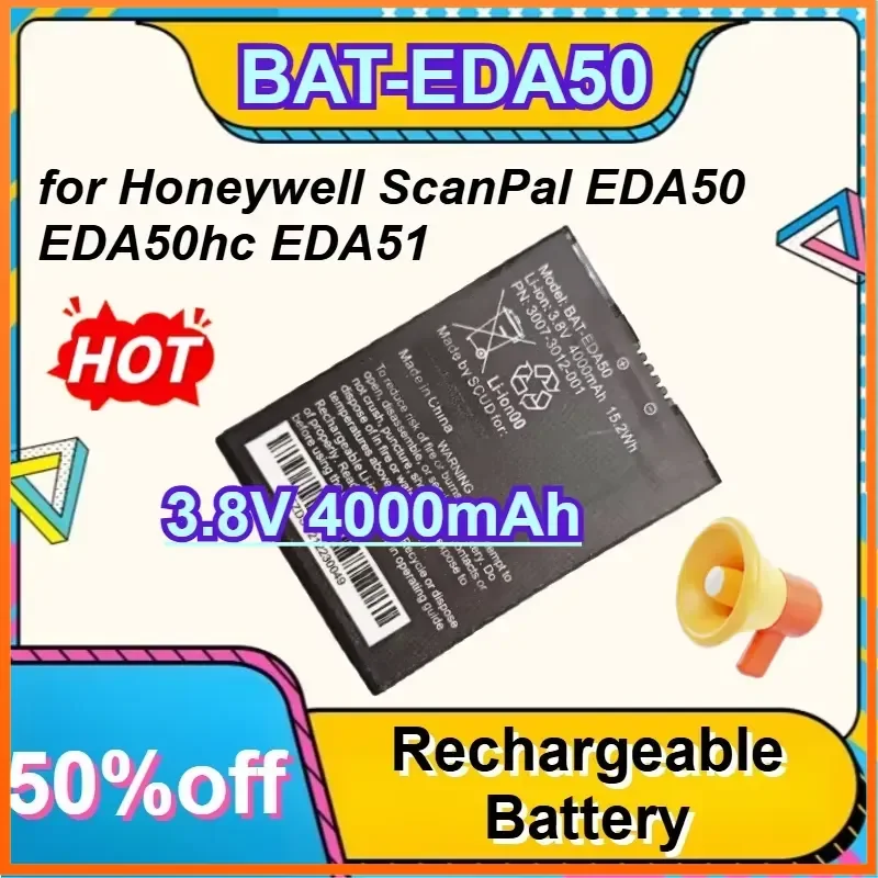 BAT-EDA50 3.8V 4000mAh for Honeywell ScanPal EDA50 EDA50hc EDA51 Scanner 50134176-001 Li-ion Battery