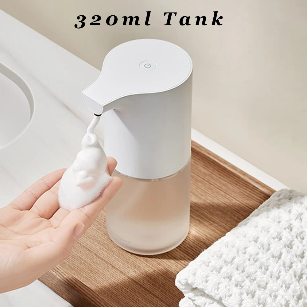 Dispensador de jabón Original Xiaomi Mijia 1S, batería integrada tipo C, 320ML, 400 veces, Sensor dispensador de lavado de manos de espuma automático