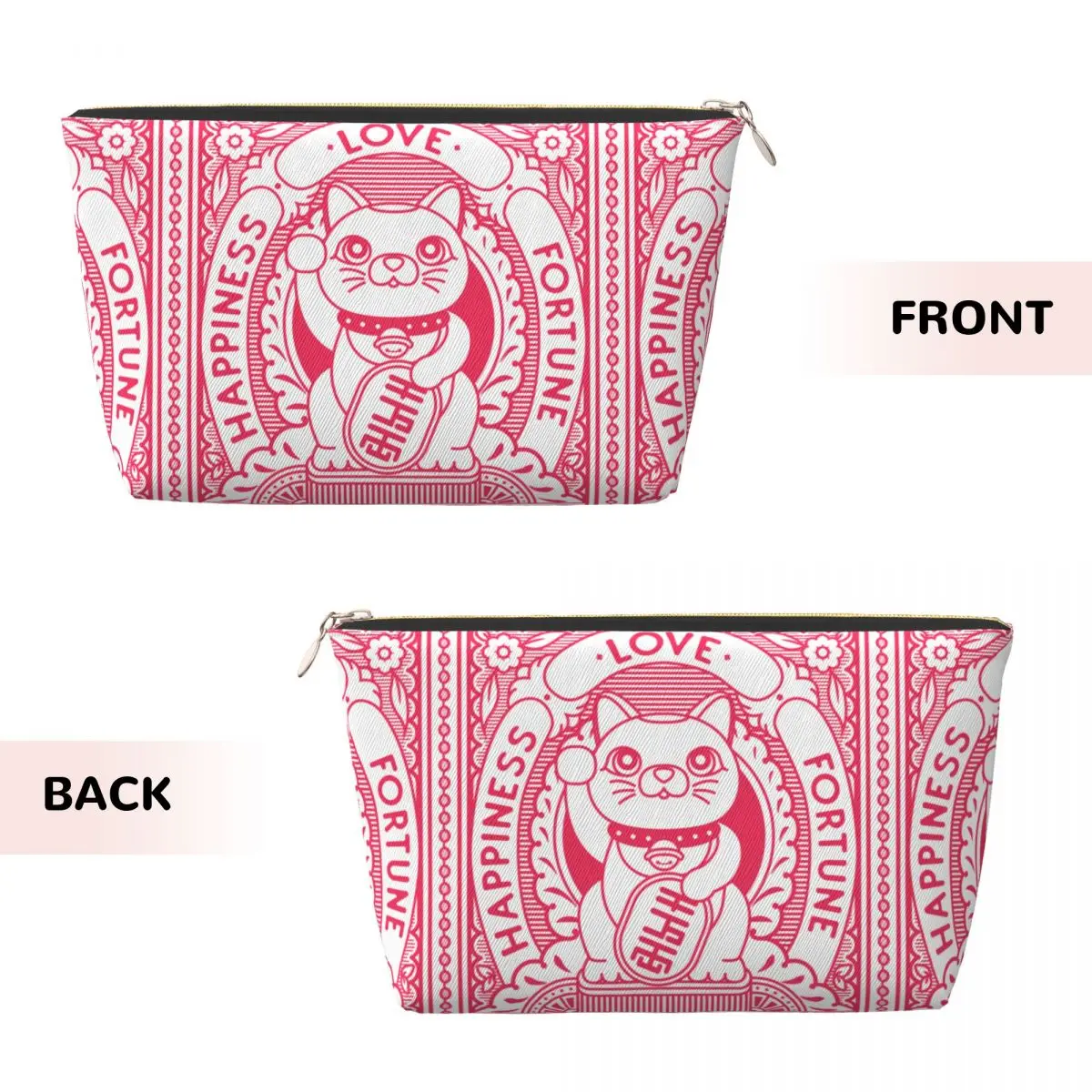 Custom Maneki Neko Toiletry Bag for Women Lucky Fortune Cat Cosmetic Makeup Organizer Lady Beauty Storage Dopp Kit Case