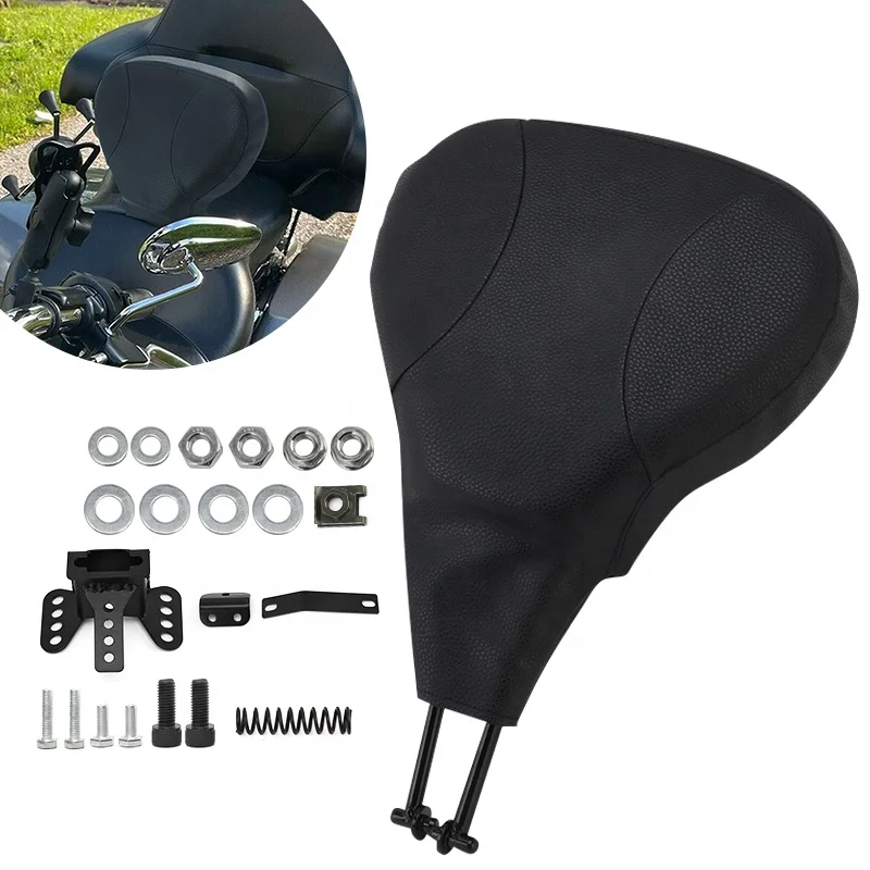 

Motorcycle Black Driver Rider Backrest Seat for Touring Electra Glide Street Glide Road Glide Road King CVO 09-later