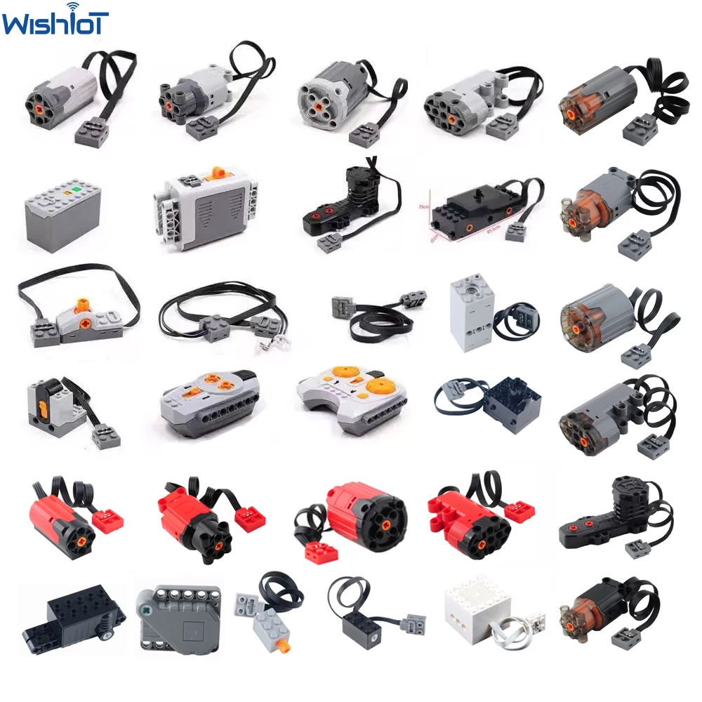 Power functions Upgrate Motor MOC Multi Tool Servo Train Motor 8293 8883 Building Blocks Receiver Control Set Technical Parts