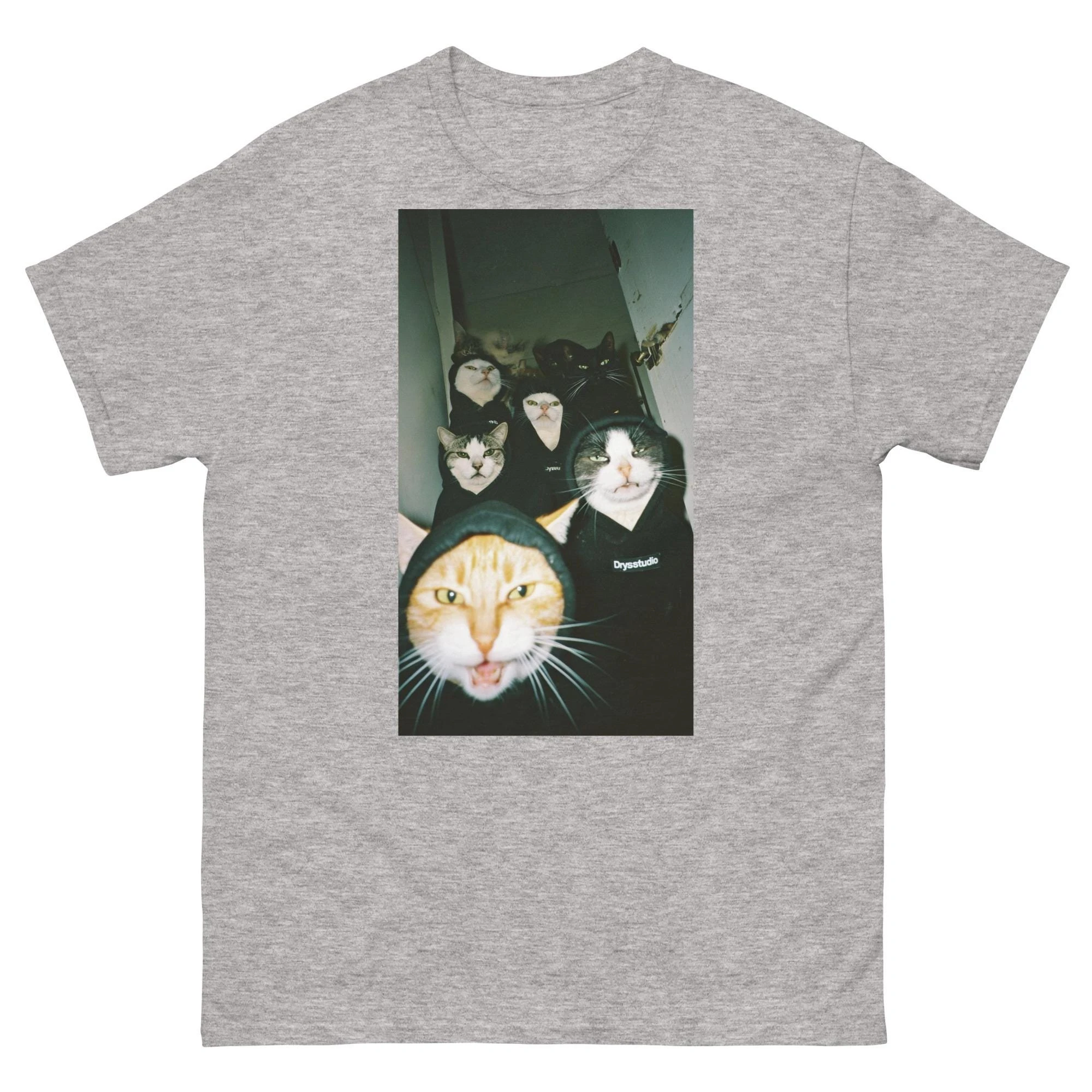 Cat Graphic T-Shirt Men Women Cat Owner Gift Loose Fit Casual Everyday Wear Cotton Short Sleeve Shirts