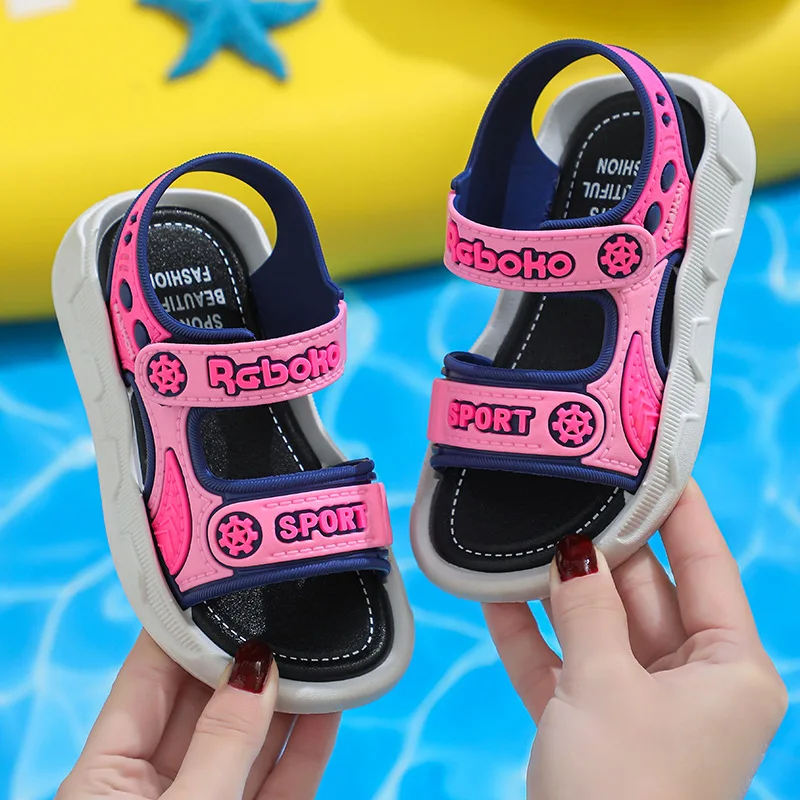 Children Summer Boys Sandals Baby Kids Flat Boys Girls Beach Shoes Sports Soft Non-slip Casual Toddler Shoes Outdoor Sandals