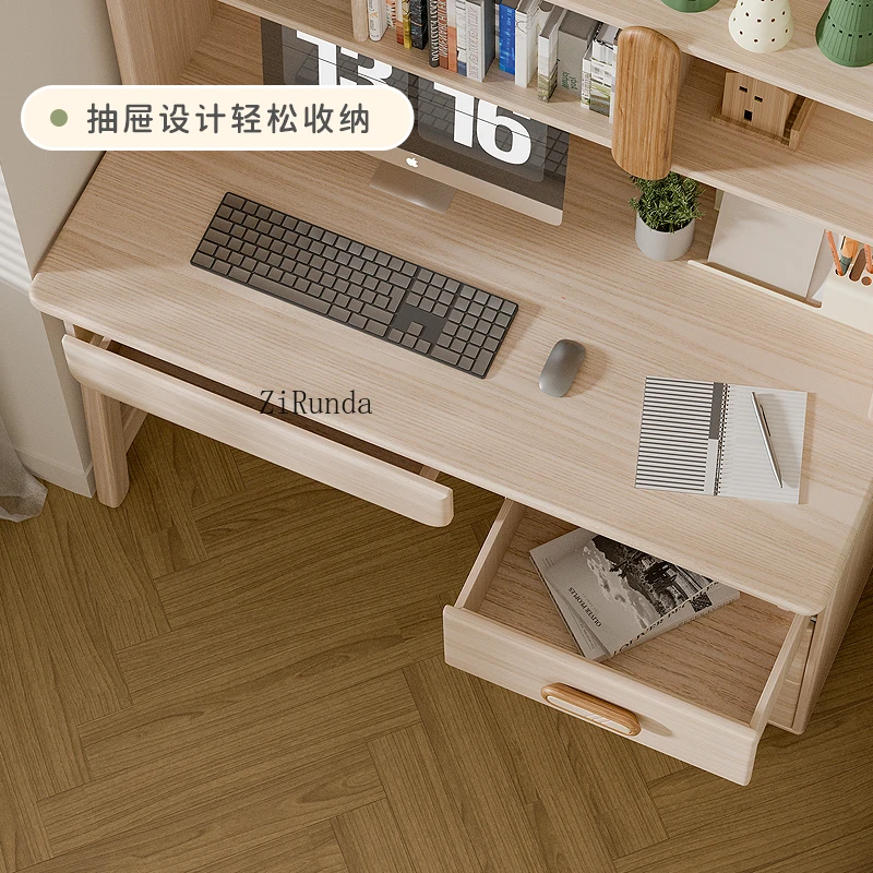  All solid wood children's study table writing table and chair set computer table