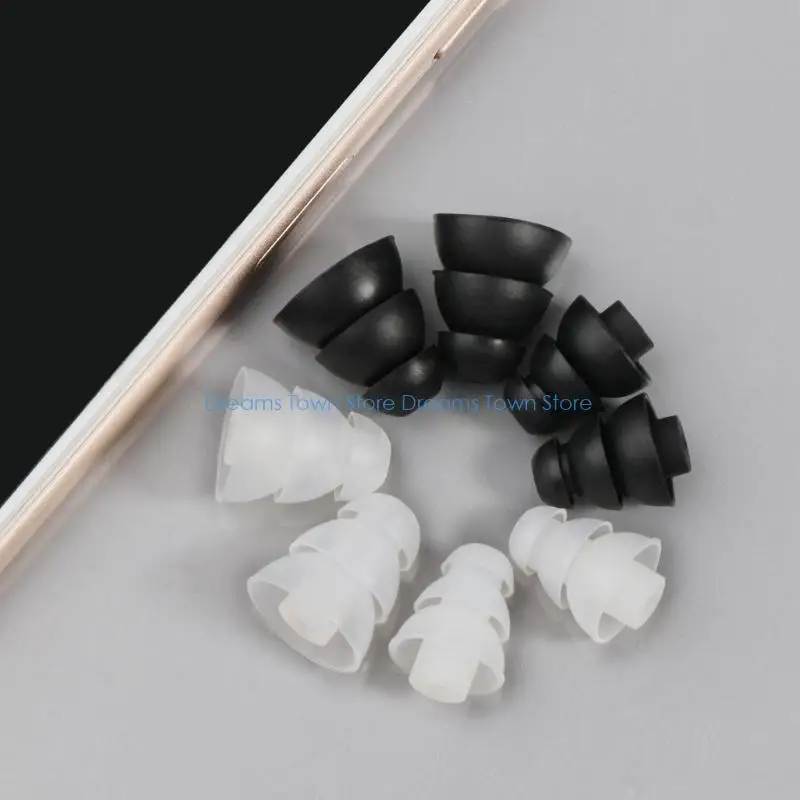 HX6A Silicone Earbud Tips Replacement for  E3C E3G E4C E5C Earbuds,S / L 2 Size