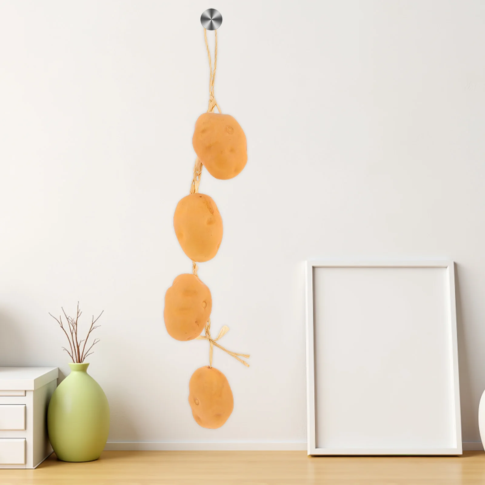 

4Pcs Lifelike Fake Potatoes Realistic Artificial Vegetable Garland for Home Party Decorative Food Display
