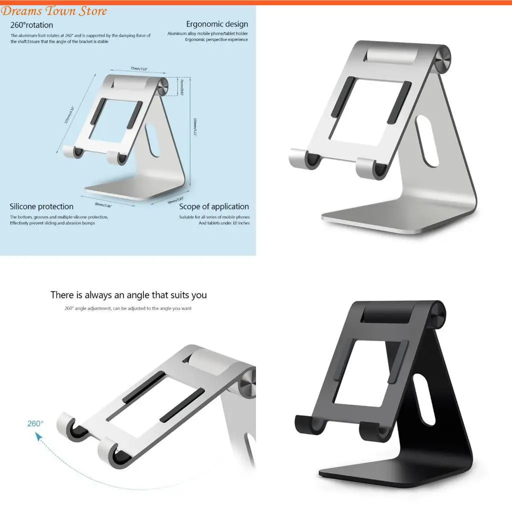 

HX6A Stable and Non Slip Desktop Phone Holder Cradle Dock Holder Stand for Desk