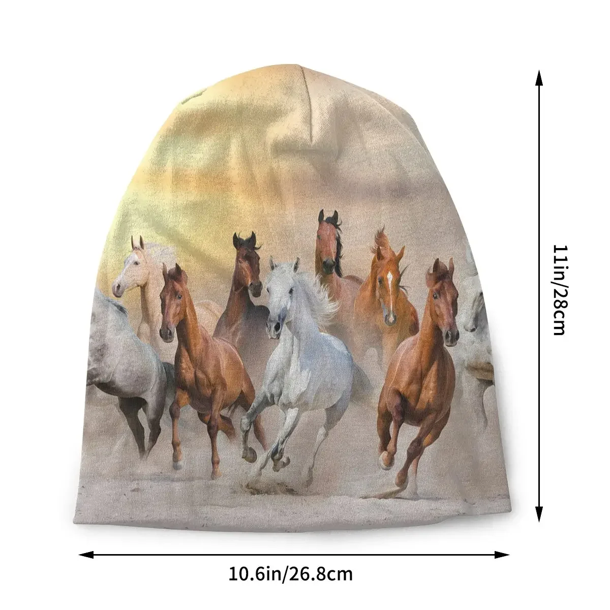 Galloping Horses Outdoor Thin Hats Run Dust Against Bonnet Special Skullies Beanies Caps