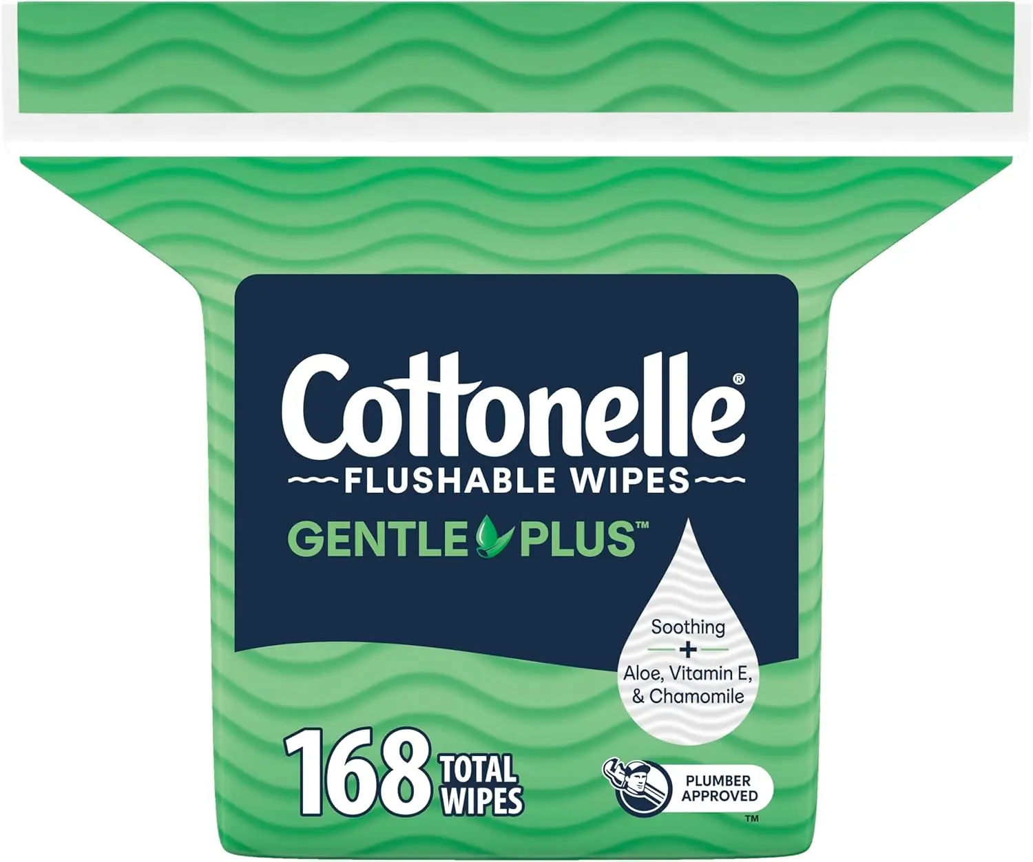 

GentlePlus Flushable Wet Wipes with Aloe & Vitamin E, 168 Count Refill