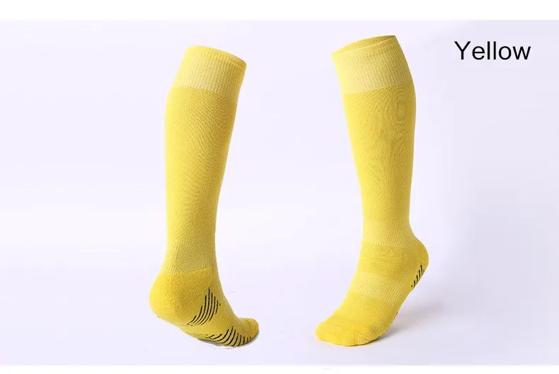 Children Professional Sports Soccer Socks Pure Color Knee-High Boy girls Deodorization Towel football compression Sock for kids