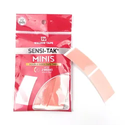 36pcs 72 Tabs Sensi Tak Minis Double Sided Tape Tabs Low Residue Easy Clean Red Adhesive Tape for Toupee Wigs