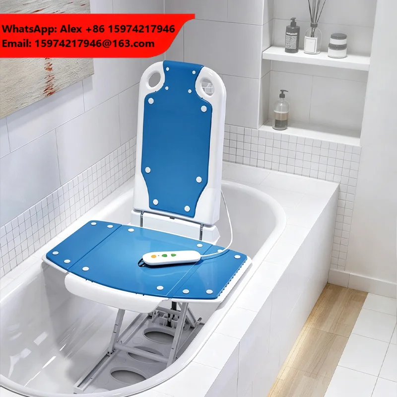 Portable Bath Lift Lightweight IP68,Medical Waterproof Electric Bath Lift Chair For Elderly Seniors With Reclining Backrest