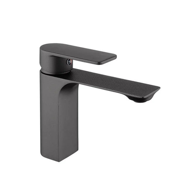 Commercial Modern Bathroom Faucet Single Handle Matte Deck Single Hole Washbasin Faucet