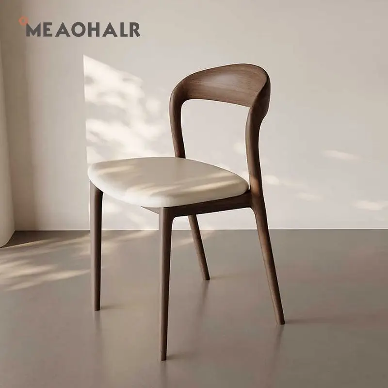 Nordic Minimalist Solid Wood Dining Chair Modern Designer Backrest Home Study Office Chair