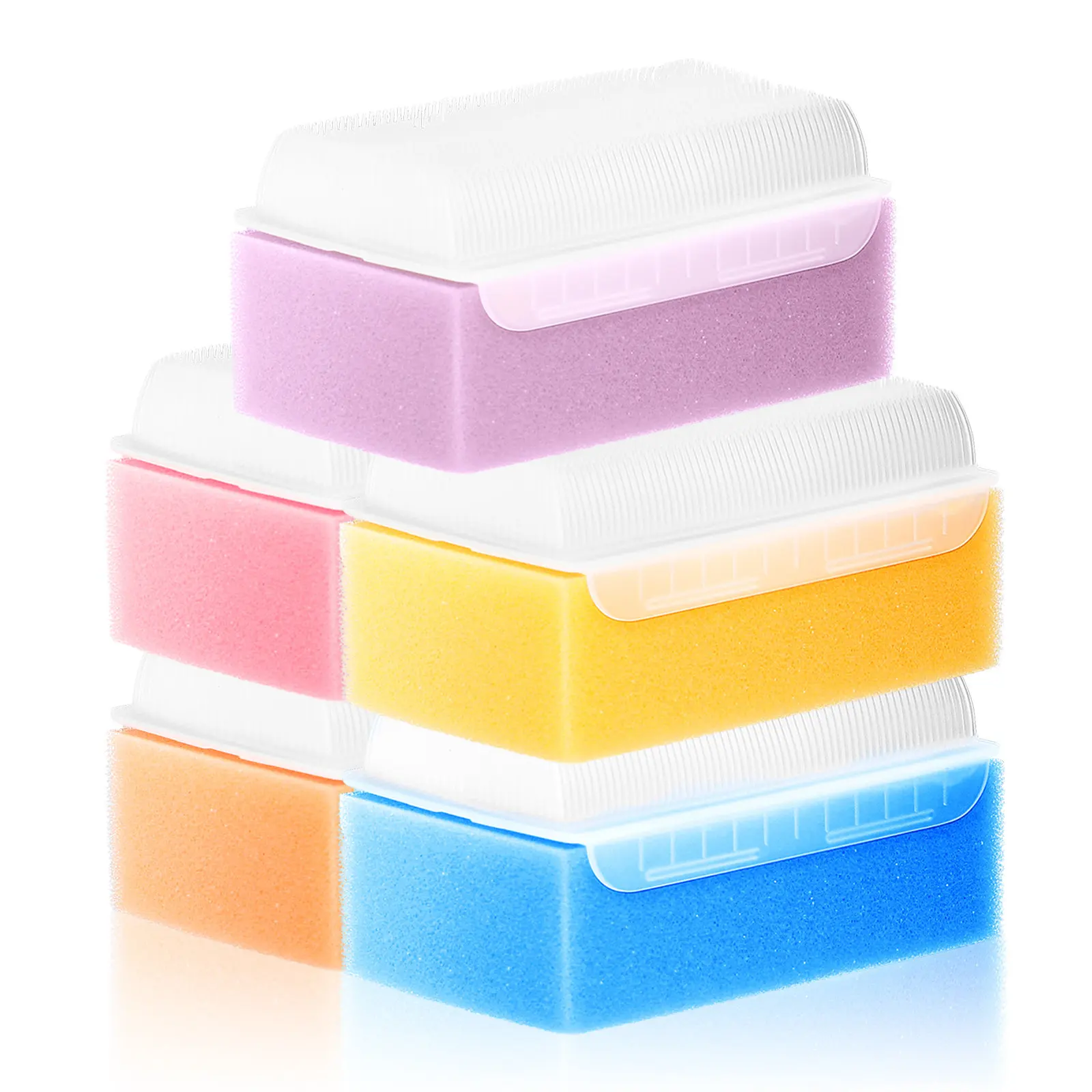 5Pcs Baby Sponge Brushes Soft Hair Scrub Sensory Cradle Cap Scalp Cleaning Newborn Bath Baby Bath Sponge Cradle Cap Brush