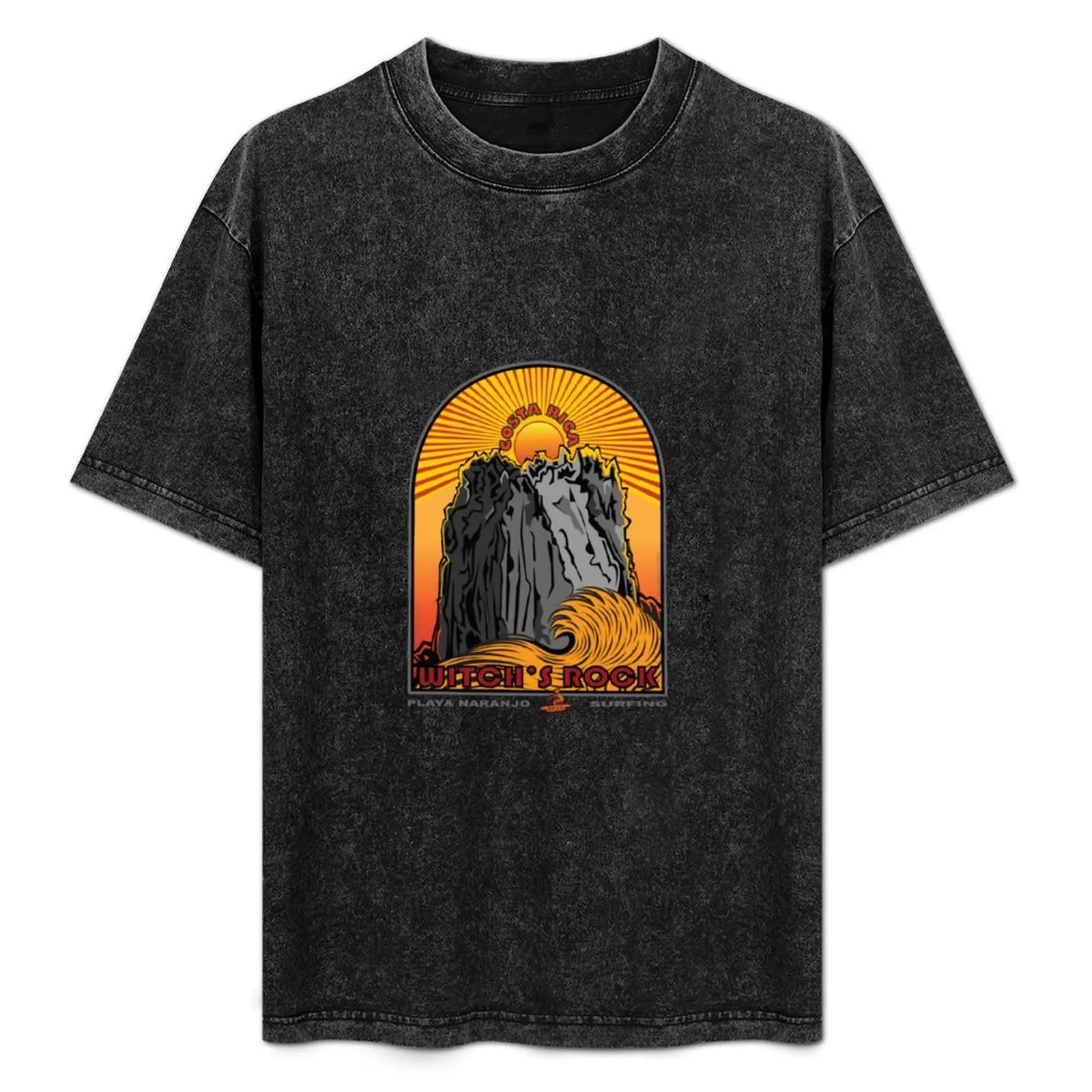 Camiseta SURFING WITCH'S ROCK PLAYA NARANJO COSTA RICA, ropa informal de uso diario, camiseta de manga corta