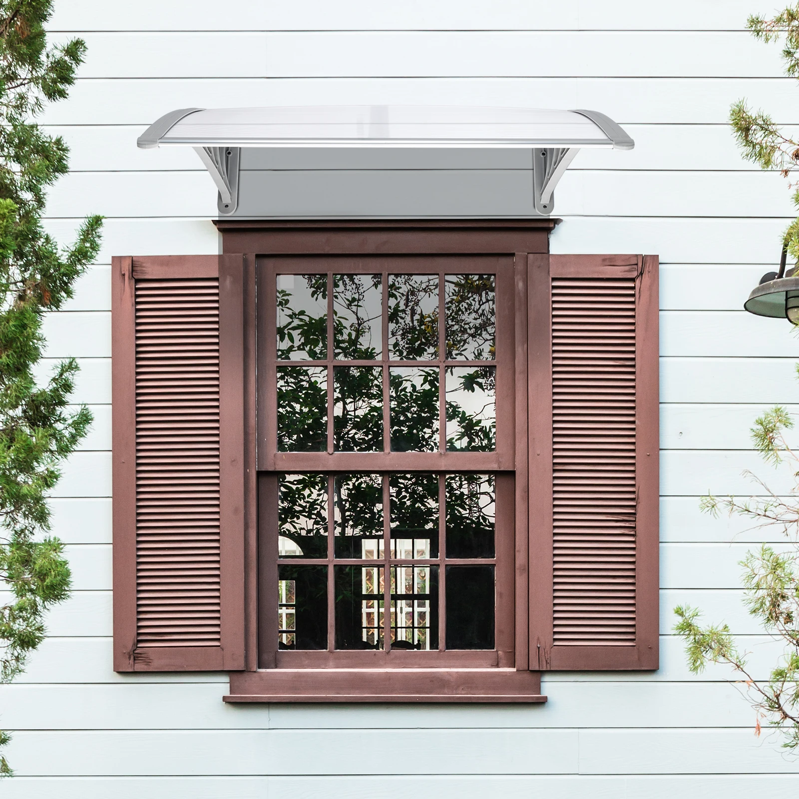 

Household Application Door & Window Rain Cover Eaves Gray Holder